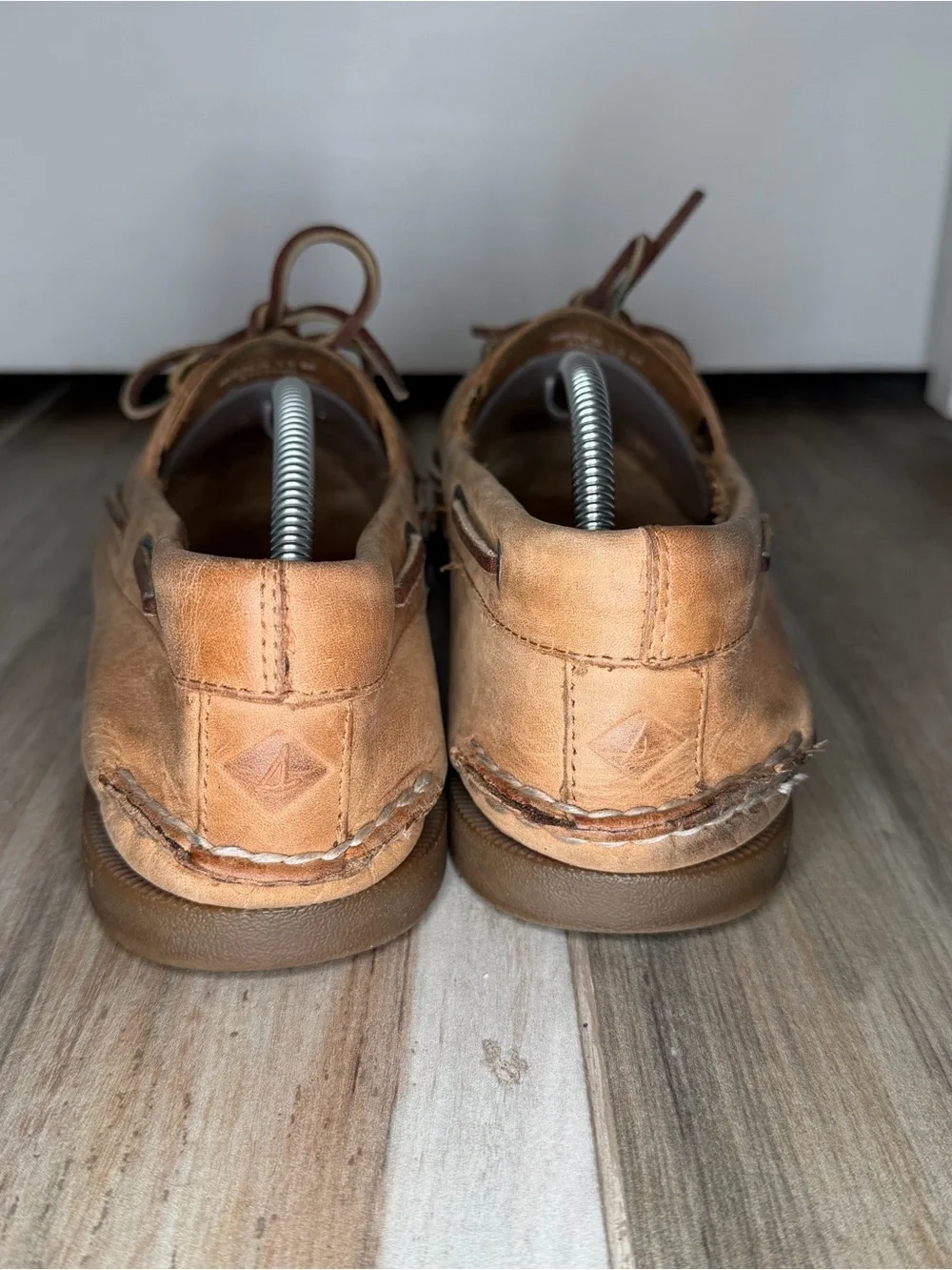 Sperry Top Sider Light Brown Leather 2-Eye Boat Shoes 0197640 Mens Sz 12